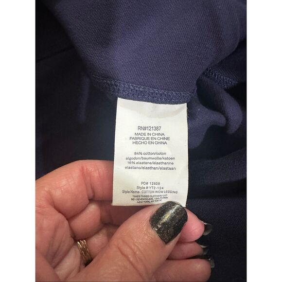 Yummie Tummie blue cotton wow leggings shape wear tummy taming L - Picture 7 of 7